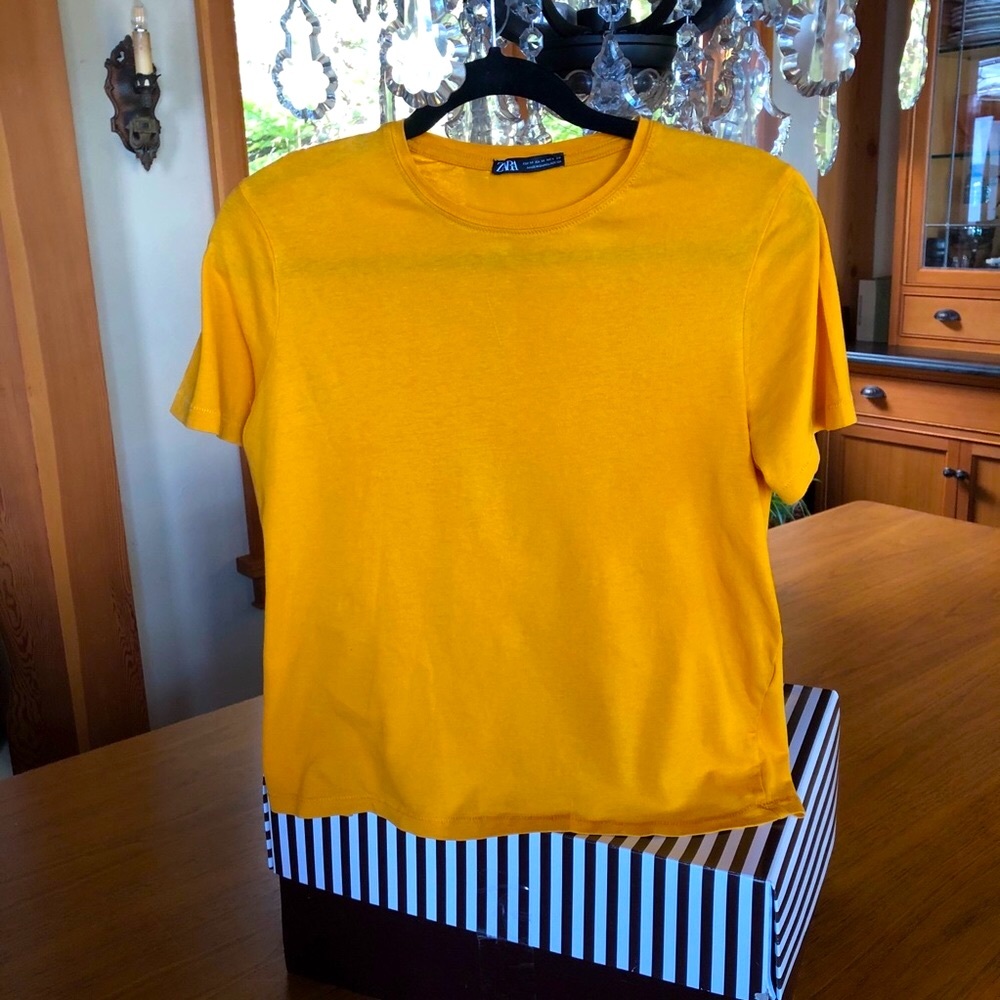 Zara Golden yellow tee